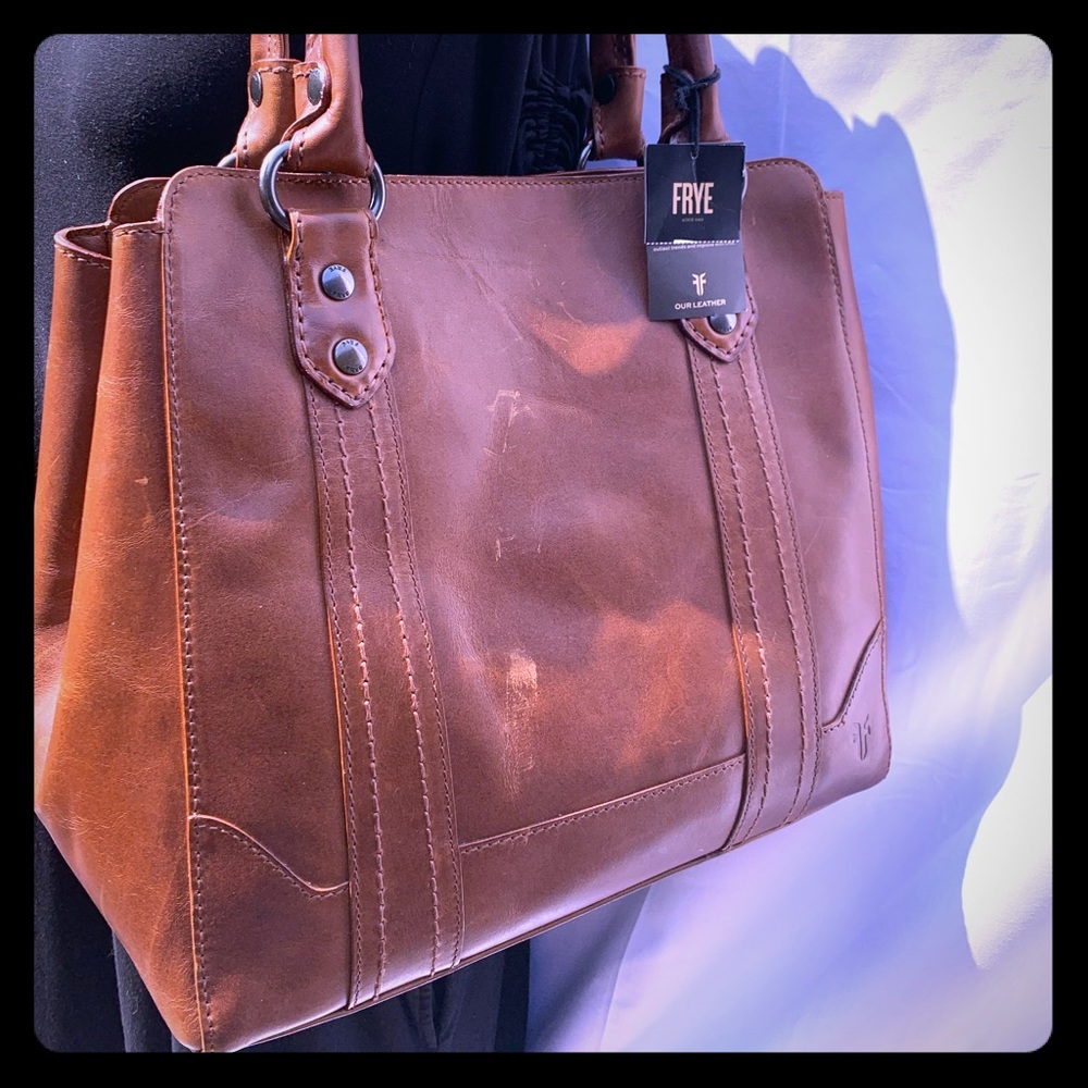 Frye Purse- Melissa Tote in Cognac